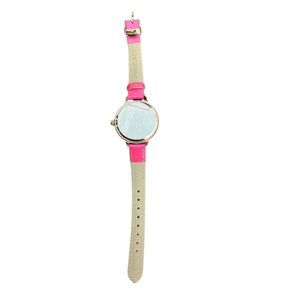 Betsey Johnson Pink Lips‎ Crystal Bezel Rose Gold Watch BJ00517-101 New